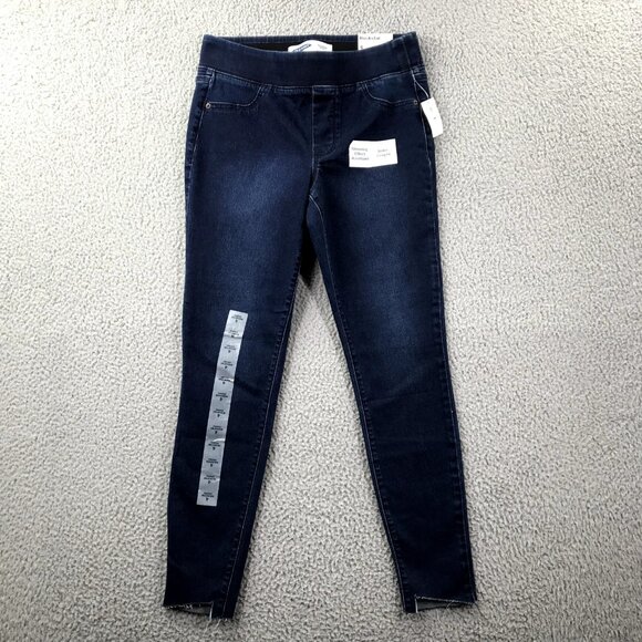 OLD NAVY Womens Size 4 Rockstar Raw/Cut Hem Dark Wash Ankle Jegging Jeans NEW - Picture 1 of 16